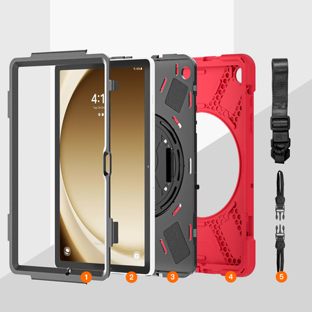 Etui Shockproof Galaxy Tab A9+ 2023 - Red
