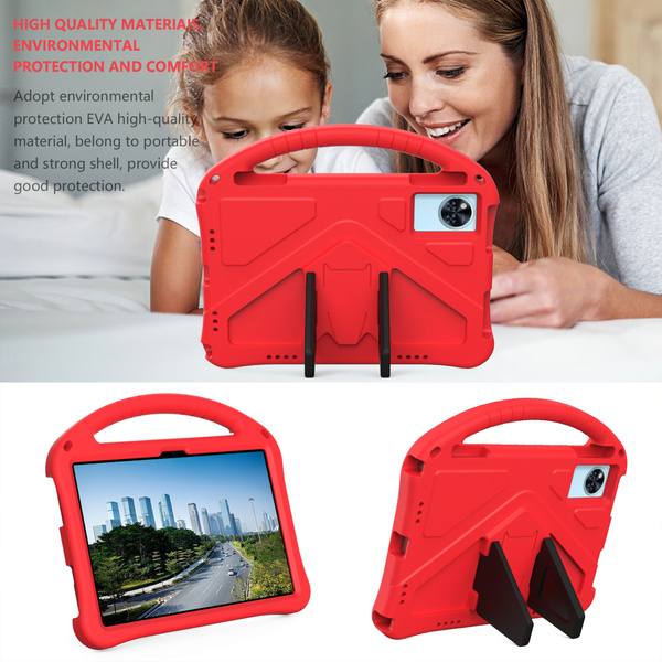 Etui FunColor do Lenovo Idea Tab 11, czerwone - ochronne z podstawką