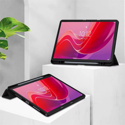 Etui Crystal case do Lenovo Tab M11 10.95 11 / 11 TB330, czarne - ochronne z podstawką