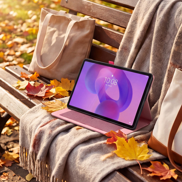 Etui Slim do Lenovo Idea Tab 11" TB336FU TB336ZU ZAFR0378PL z klapką - różowe