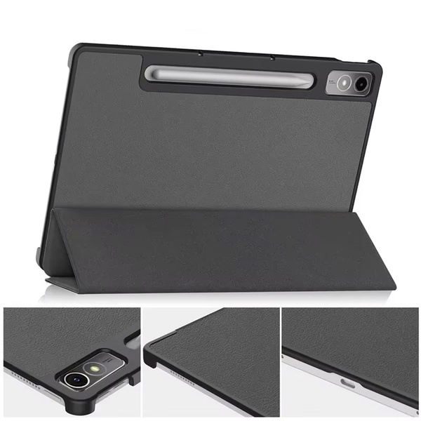 Etui Smart Case do Lenovo Tab P12 12.7 TB370 2023 / Tab P12 TB370, szare - ochronne z podstawką