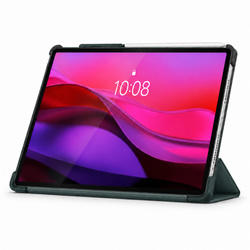 Etui Smart do Lenovo Yoga Tab Plus 12.7 2025 z klapką i podstawką - zielone