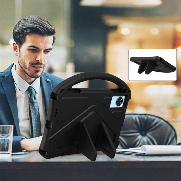 Etui FunColor do Lenovo Idea Tab 11, czarne - ochronne z podstawką, dostęp do portów i przycisków