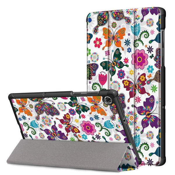 Etui Smart Graficzne Case do Lenovo Tab M10 FHD, Butterfly - ochronne z podstawką, dostęp do portów i przycisków