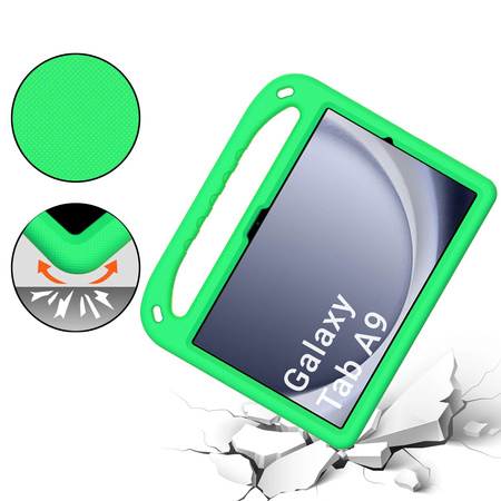 Etui FunColor z podstawką uchwytem do Samsung Galaxy Tab A9 8.7 X110/X115, zielone