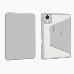 Etui Obrotowe Clear do Lenovo Idea Tab 11 2025, szare - ochronne z podstawką