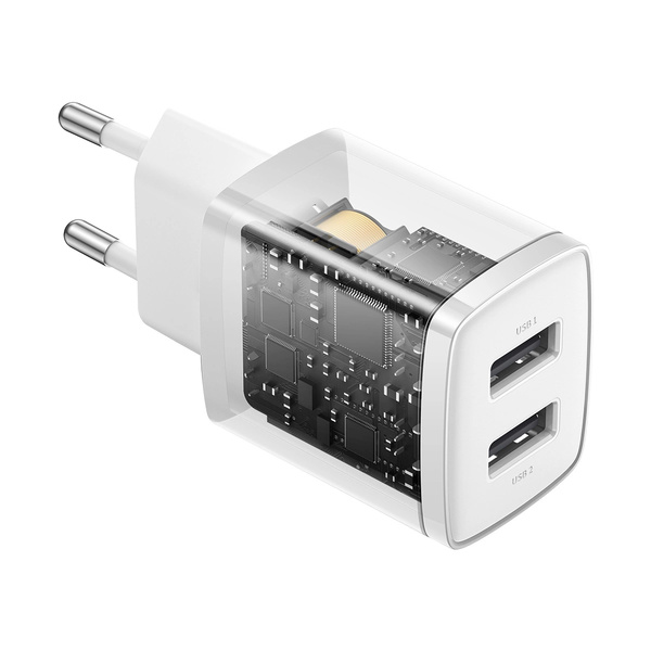 Baseus Compact ładowarka sieciowa 2x USB 10.5W