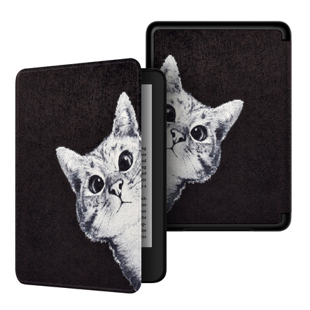 Etui graficzne Kindle Paperwhite 6/ Colorsoft/ Signature Edition - White Cat