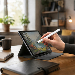 Precyzyjny rysik stylus pen do tabletu telefonu, dwustronny, biały