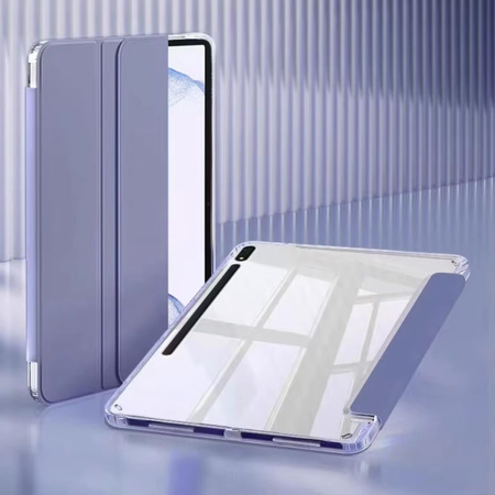 Etui Clear Pencil do Galaxy Tab TAB S9 FE 10.9 SM-X510 SM-X516 / S10 FE, granatowe