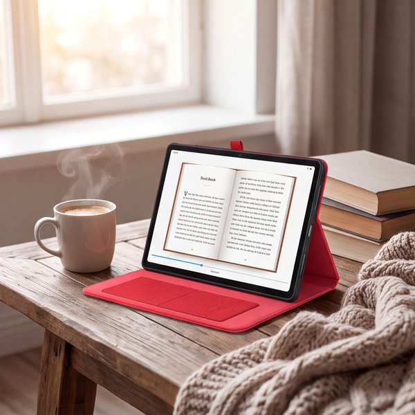 Etui Slim do Lenovo Idea Tab 11" TB336FU TB336ZU ZAFR0378PL z klapką - czerwone