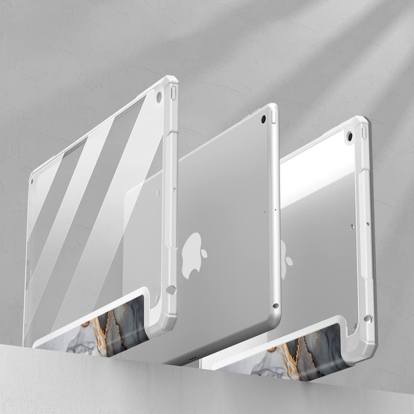 Etui Graficzne do Apple iPad 10.9 2022 Gen 10 / 11 2025 A16 Gen 11 z klapką, czarne - ochronne z podstawką