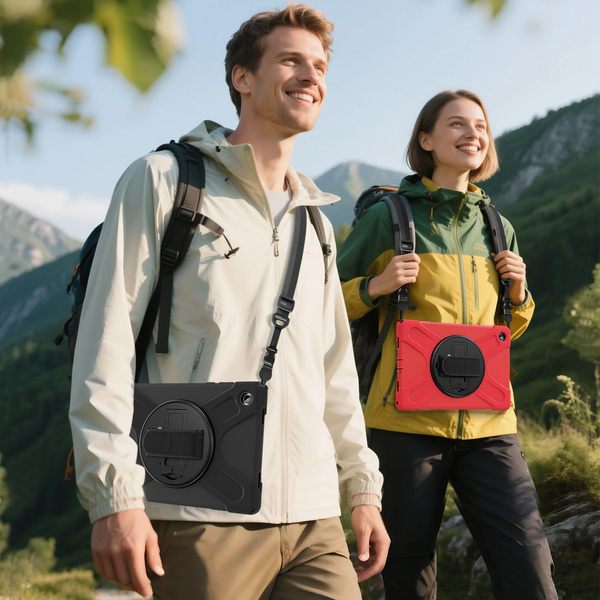 Etui do Samsung Galaxy Tab A11 Plus 10.9 2025 / A9 Plus - Pancerne z szybką, uchwytem i paskiem