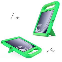 Etui FunColor z uchwytem do Samsung Galaxy Tab A9 8.7 X110 / X115, zielone - ochronne
