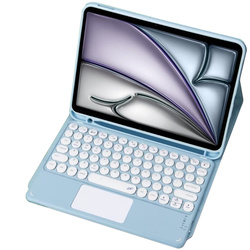 Etui z klawiaturą do Apple iPad Air 13 M2 2024 M3 2025 Gen 6 7 / iPad Air 13 Gen. 6 A2898, niebieskie - ochronne