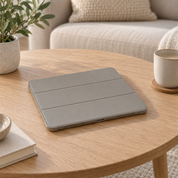 Etui Smart Pencil do iPad Air 11 M4 M3 M2, 2026/ 25/ 24, gen. 8/ 7/ 6, szare - ochronne z podstawką