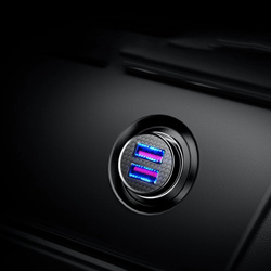 Baseus Circular inteligentna ładowarka samochodowa 2x USB QC3.0 Quick Charge 3.0 Scp Afc 30W