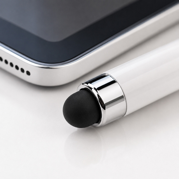 Precyzyjny rysik stylus pen do tabletu telefonu, dwustronny, biały