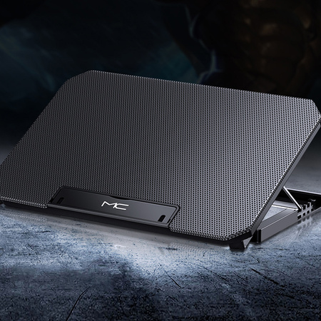 Strado Podstawka chłodząca pod laptop 12‑17″ aluminiowa | Regulowana, antypoślizgowa, cicha