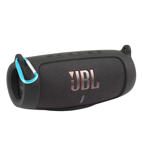 Etui Zestaw + z paskiem do Jbl Charge 5 podróżne karabińczyk / Charge 5, czarne - ochronne z podstawką