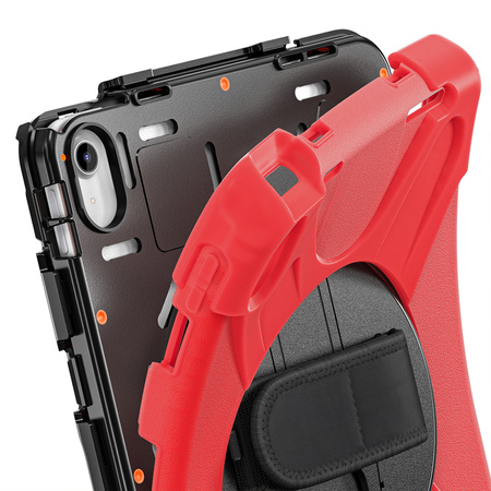 Etui Shockproof z uchwytem do Apple iPad 10.9 2022 / 11 A16 2025 / Apple iPad 10.9 / Apple iPad 11, czerwone - ochronne