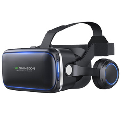 Okulary gogle 3D VR Shinecon 10 do telefonu wbudowane słuchawki