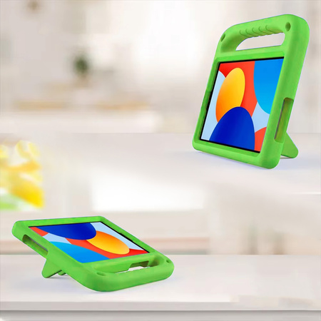 Etui pancerne FunColor futerał z podstawką do Xiaomi Redmi Pad SE 8.7 2024, zielone