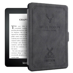 Etui magnetycznie zamykane Smart Motto futerał do Kindle Paperwhite 1/ 2/ 3, szare