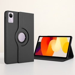 Etui Obrotowe 360 do Xiaomi Redmi Pad SE 2023 11, czarne - ochronne z podstawką, dostęp do portów i przycisków