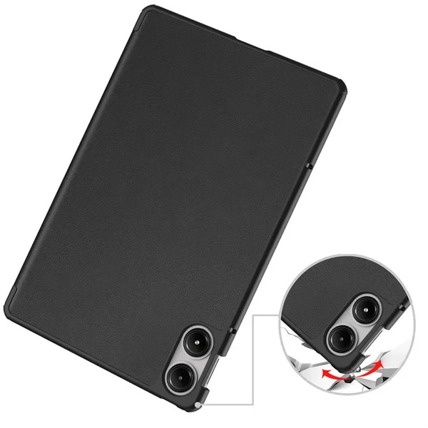 Etui Smart z klapką do Xiaomi Redmi Pad Pro 12.1 2024, czarne - ochronne z podstawką, dostęp do portów i przycisków