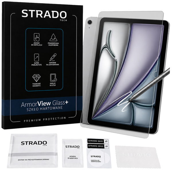 Szkło Hartowane do Apple iPad Air 13 M4 M3 M2 2026/ 25/ 24 gen. 8 ochronne 9H