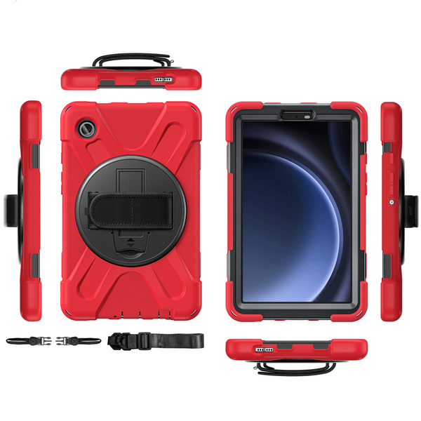 Etui pancerne Shockproof do Samsung Galaxy Tab A9 8 / 8.7 2023, czerwone - ochronne