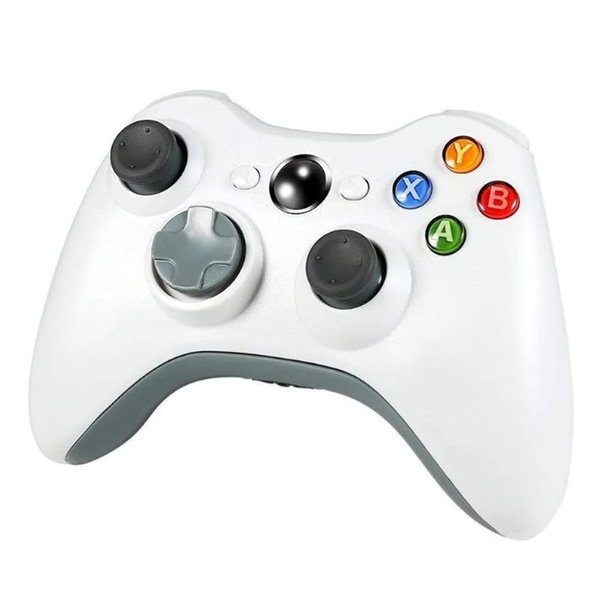Bezprzewodowy Gamepad pad kontroler na baterie 2xAA do konsoli Xbox 360, biały