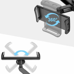 Uchwyt samochodowy na zagłówek 360° do tabletu telefonu na telefon tablet, czarny