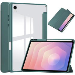 Etui Clear Pencil do Samsung Galaxy Tab S11 11 SM SMX736 z klapką, zielone - ochronne
