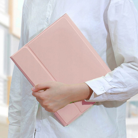 Etui do Lenovo Tab P12 TB-370, różowe - ochronne z podstawką, dostęp do portów i przycisków