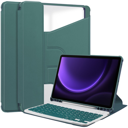 Etui 360 z klawiaturą do Samsung Galaxy Tab S9 / S10 FE 10.9 na Rysik / Samsung Galaxy Tab S10 - ochronne