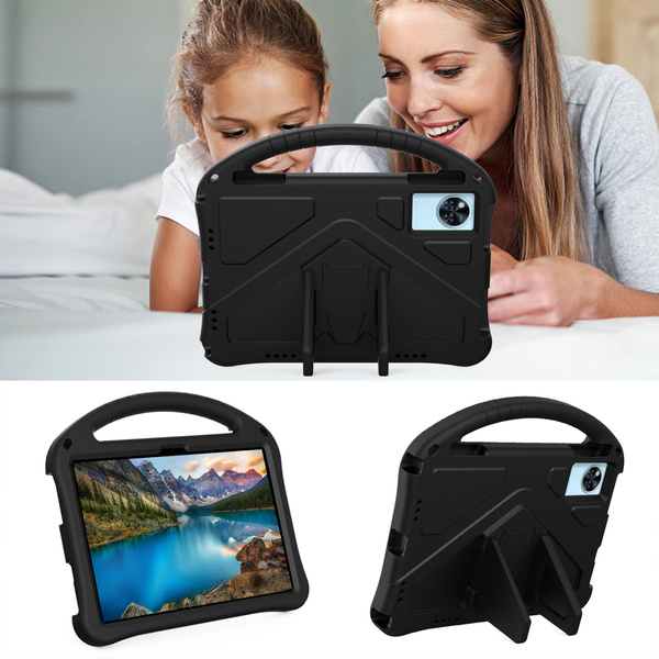 Etui FunColor do Lenovo Idea Tab 11, czarne - ochronne z podstawką, dostęp do portów i przycisków