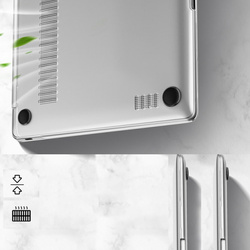 Etui Shell obudowa do Apple MacBook Air 13 13.6 M3 2024 / M4 2025, przezroczyste - ochronne