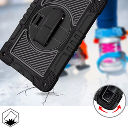 Etui pancerne z uchwytem Shockproof do Xiaomi Redmi Pad SE 2023 11 / Redmi Pad SE 11, czarne - ochronne