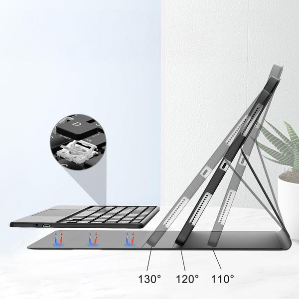 Etui z klawiaturą do Xiaomi Pad 7 / Pad 7 Pro 11.2 na rysik / Xiaomi Pad 7 Pro, czarne - ochronne z podstawką
