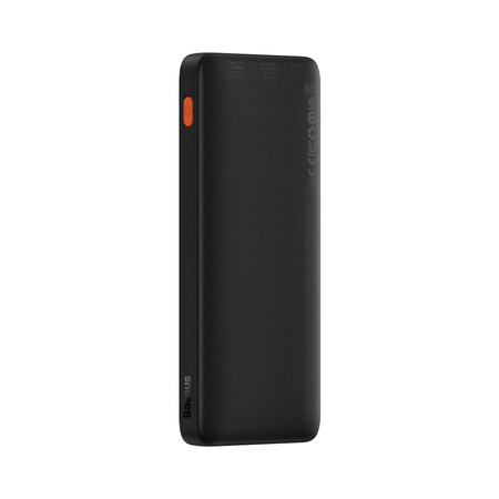 powerbank Baseus Airpow 20W 10000mAh z kablem Baseus Simple Series USB-A USB-C 30 cm, czarny