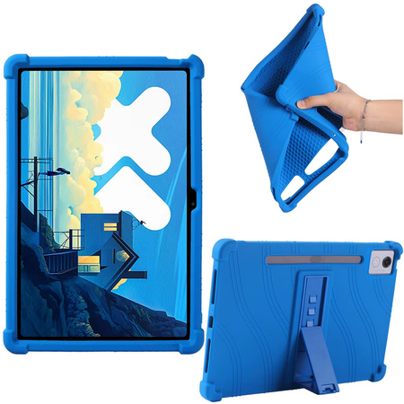 Etui pancerne Armor do Lenovo Idea Tab Pro / Pro MT 12.7 12 / Pro MT 2025, niebieskie - ochronne z podstawką