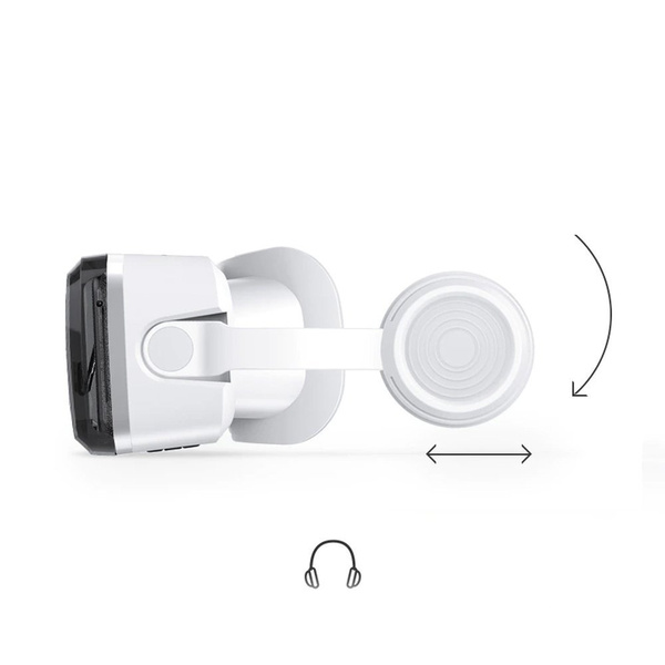 Okulary VR 3D do wirtualnej rzeczywistości gogle Shinecon G04BS + słuchawki + Pad Bluetooth - do smartfona