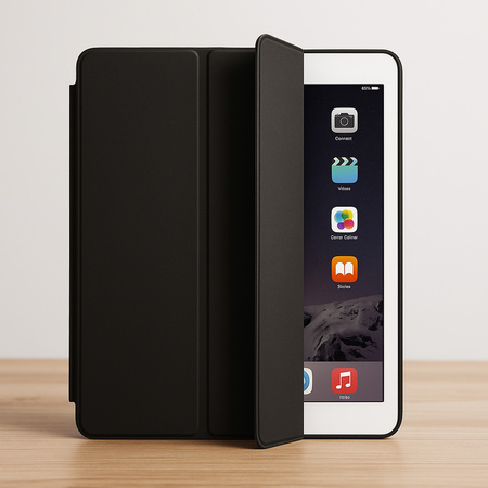 Etui Smart z magnetyczną z klapką do Apple iPad Air 2 9, czarne - ochronne z podstawką