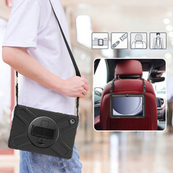 Etui pancerne Armor z uchwytem do Galaxy Tab A9 Plus 11 X210 / X215 / X216, czarne - ochronne