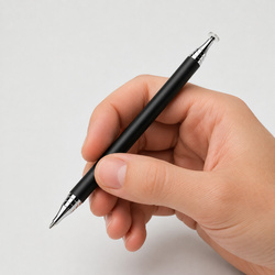 Precyzyjny rysik 2w1 z długopisem stylus pen do tabletu telefonu, czarny