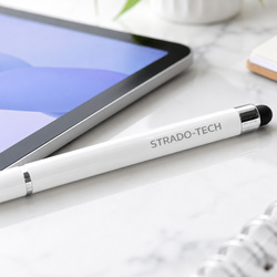 Precyzyjny rysik stylus pen do tabletu telefonu, dwustronny, biały