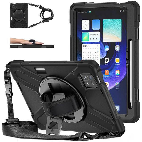 Etui pancerne Armor pasek do Xiaomi Mi Pad 6 / 6 Pro 2023 / 6 Pro, czarne - ochronne z podstawką