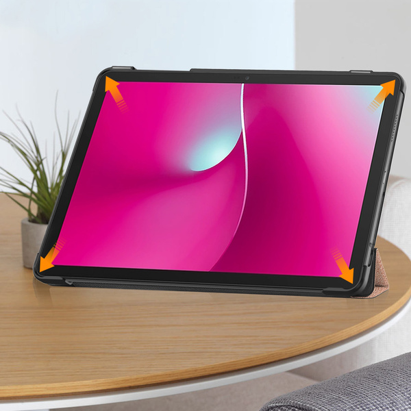 Etui Smart do T-Mobile T Tablet 2 10.1 5G 2025 z klapką, różowe złoto - ochronne z podstawką